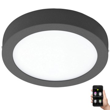 Eglo 33577 - LED dimmbares Deckenleuchte ARGOLIS-C LED/16,5W/230V IP44 Anthrazit