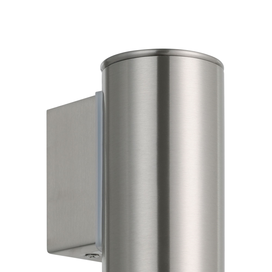 Eglo 33581 - LED RGBW dimmbare Außenwandleuchte RIGA 1xGU10/5W/230V 2700-6500K IP44 mattchrom