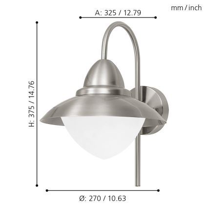 Eglo 33583 - LED RGBW Außenwandleuchte SIDNEY 1xE27/9W/230V IP44