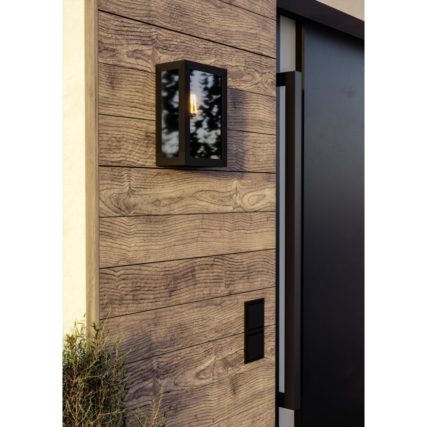 Eglo - Außenwandleuchte 1xE27/60W/230V IP44 schwarz