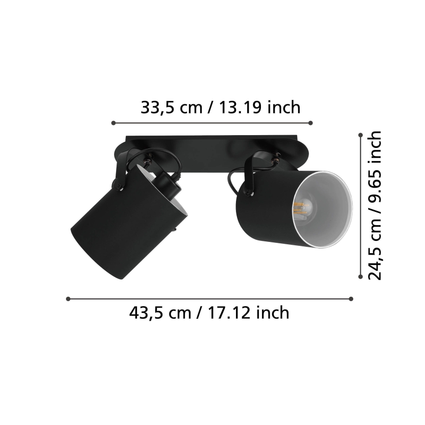Eglo 33646 - Spotleuchte VILLABATE 2xE27/10W/230V