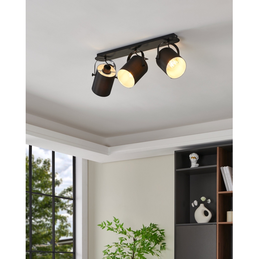 Eglo 33647 - Deckenstrahler VILLABATE 3xE27/10W/230V