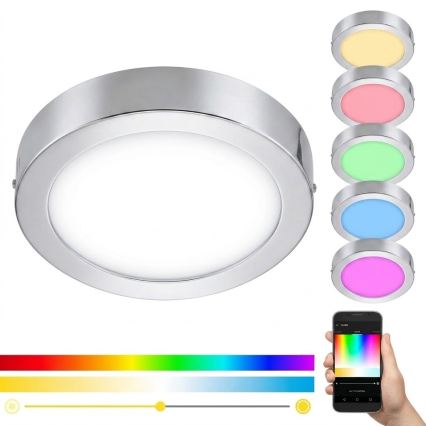 Eglo 33667 - LED RGBW dimmbares Badezimmer-Deckenleuchte FUEVA-C LED21W/230V Ø 30 cm IP44