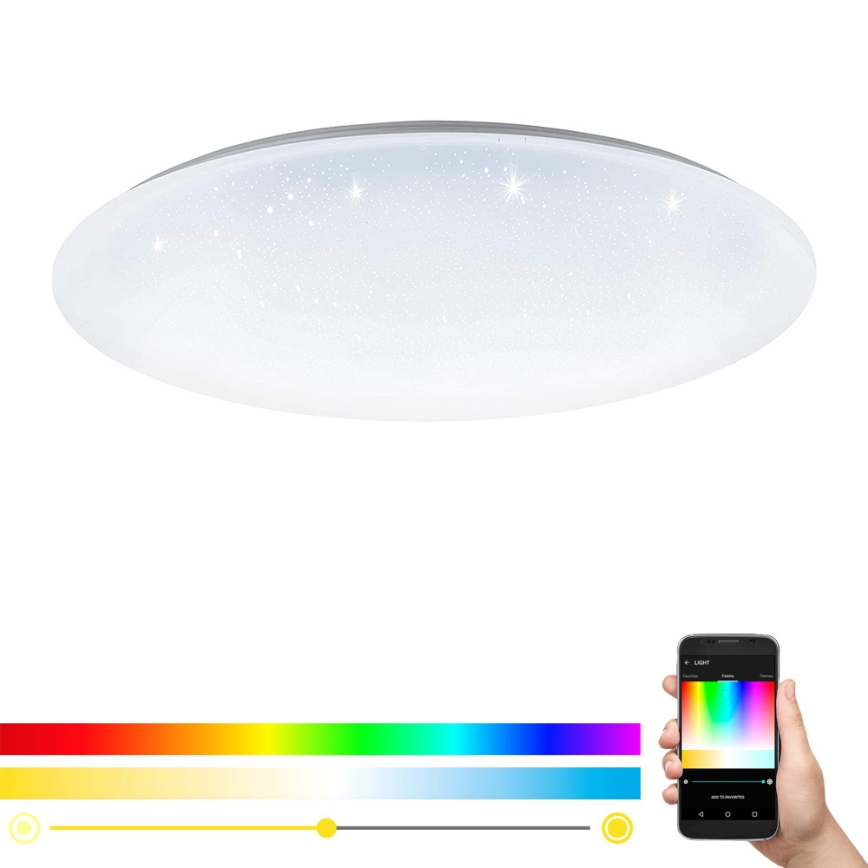 Eglo 33669 - Dimmbare LED-RGBW-Deckenleuchte TOTARI-C LED/43W/230V 2700-6500K weiß + Fernbedienung