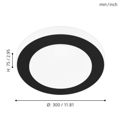 Eglo - LED Bad-Deckenleuchte LED/11W/230V IP44