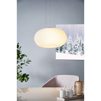 Eglo 33766 - LED RGBW dimmbare Pendelleuchte an Seil OPTICA-C LED/22W/230V 2700-6500K Ø 37,5 cm