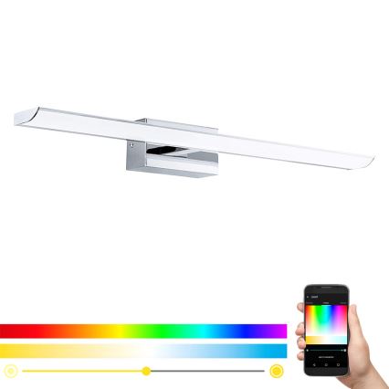 Eglo 33767 - Dimmbare LED-RGBW-Badezimmerspiegelbeleuchtung TABIANO-C LED/15,6W/230V 2700-6500K 60,5 cm IP44 + Fernbedienung