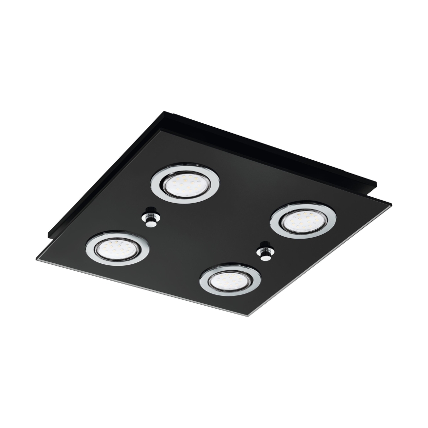 Eglo 33804 - LED-Deckenleuchte GRATTINO 4xGU10/2,8W/230V 3000K schwarz