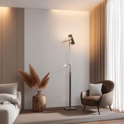 Eglo 33817 - Dimmbare LED-Stehleuchte mit Touch-Funktion SOLANO LED/30W/230V + LED/4W