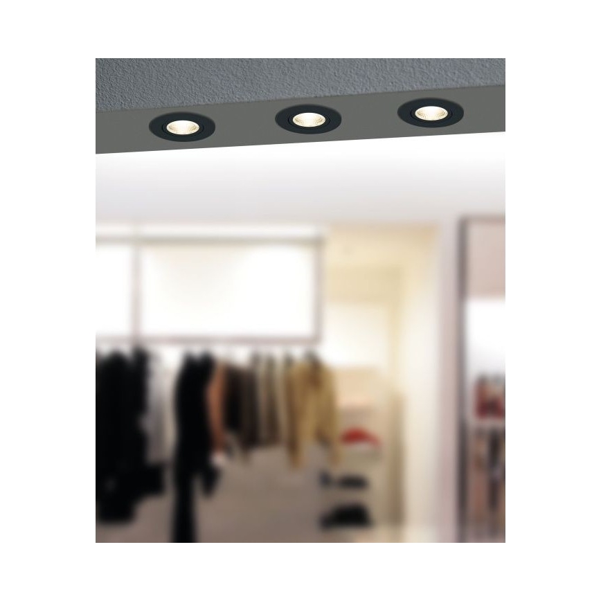 Eglo - Dimmbare LED-Einbauleuchte LED/6W/230V schwarz
