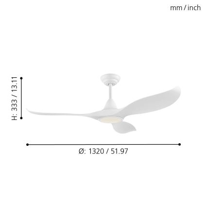 Eglo - LED-Deckenventilator LED/15W/230V + Fernbedienung