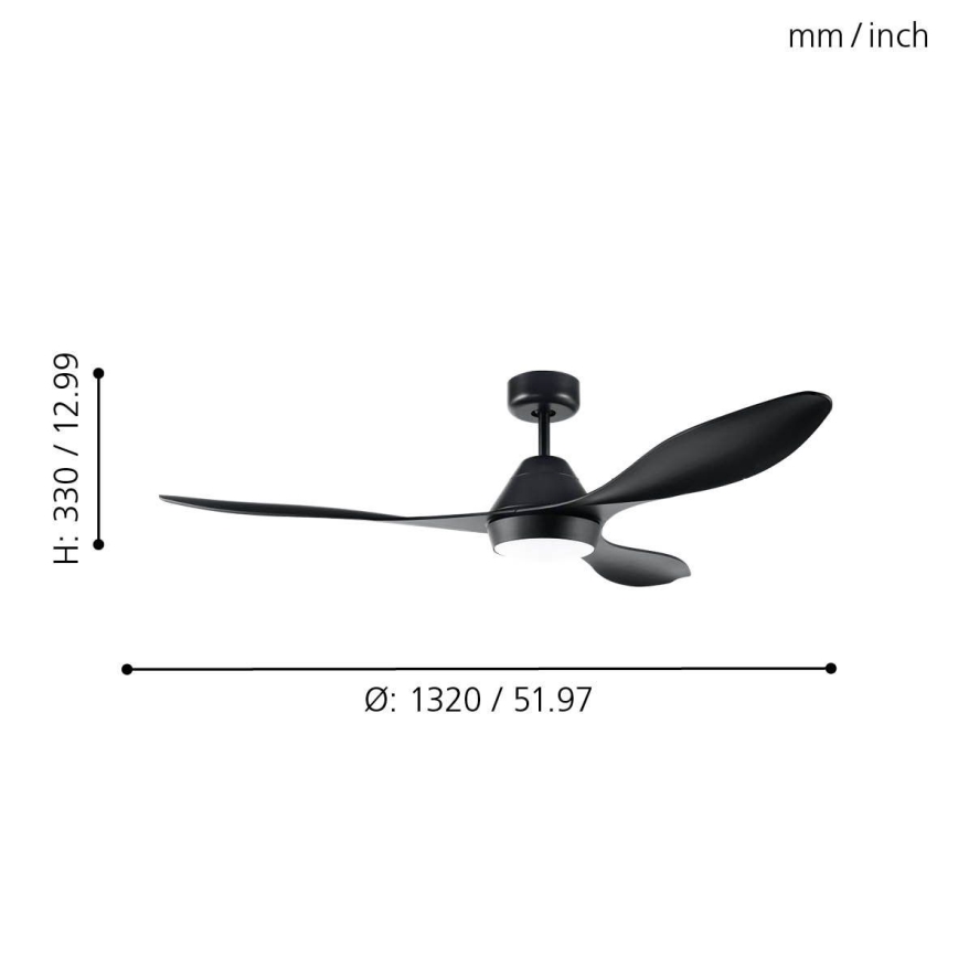 Eglo - LED-Deckenventilator LED/18W/230V + Fernbedienung