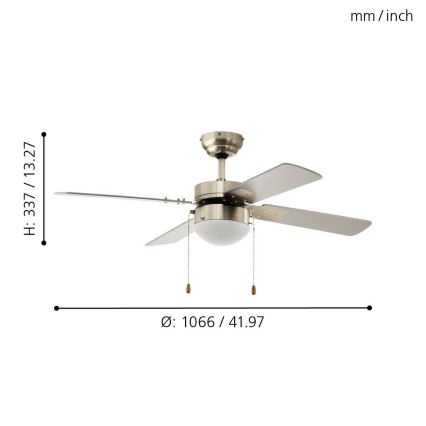 Eglo - Deckenventilator 1xE14/60W/230V