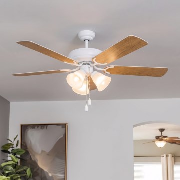 Eglo 35076 - Deckenventilator LAS PALMAS 3xE27/40W/230V weiß