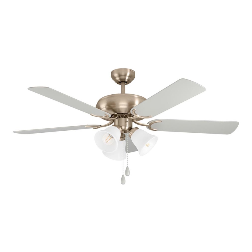 Eglo 35077 - Deckenventilator LAS PALMAS 3xE27/40W/230V mattchrom/grau