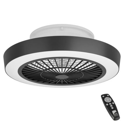 Eglo - LED dimmbarer Deckenventilator LED/37,8W/230V schwarz + Fernbedienung