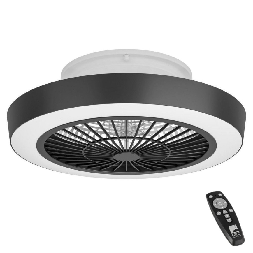 Eglo - LED dimmbarer Deckenventilator LED/37,8W/230V schwarz + Fernbedienung