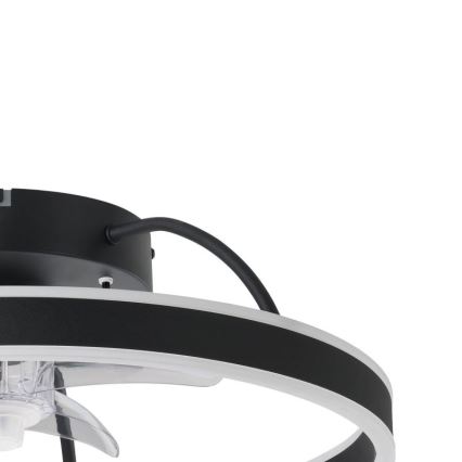 Eglo - LED RGBW dimmbarer Deckenventilator LED/36W/230V 3000-6500K schwarz + Fernbedienung