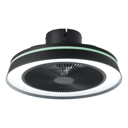 Eglo - LED RGBW dimmbarer Deckenventilator 3xLED/8,5W/230V+LED/6W 2700-6500K Ø 48 cm schwarz + Fernbedienung