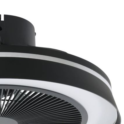 Eglo - LED RGBW dimmbarer Deckenventilator 3xLED/8,5W/230V+LED/6W 2700-6500K Ø 48 cm schwarz + Fernbedienung