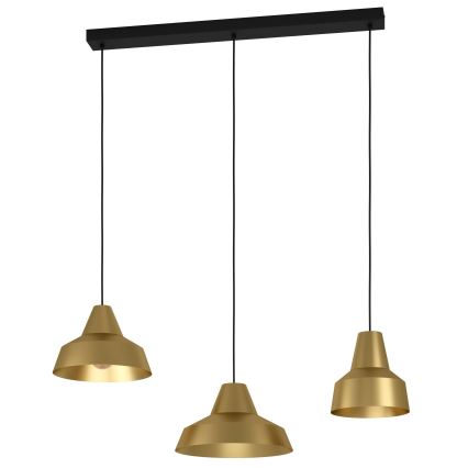Eglo - Hängeleuchte 3xE27/40W/230V golden
