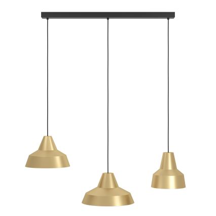 Eglo - Hängeleuchte 3xE27/40W/230V golden