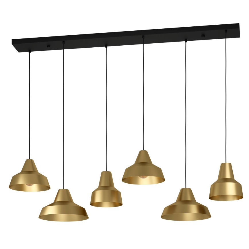 Eglo - Hängeleuchte 6xE27/40W/230V golden