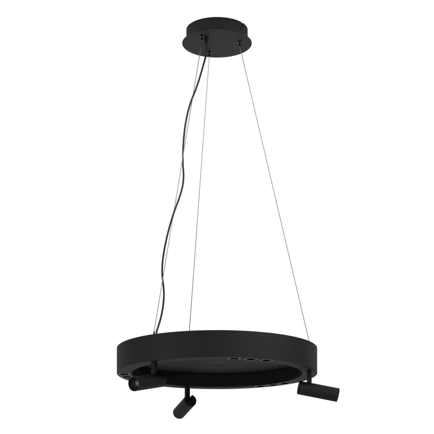 Eglo - Dimmbare LED-Hängeleuchte 3xLED/8W/230V + 3xLED/8,5W 3000K schwarz + Fernbedienung