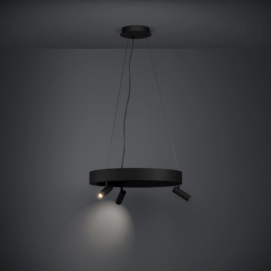 Eglo - Dimmbare LED-Hängeleuchte 3xLED/8W/230V + 3xLED/8,5W 3000K schwarz + Fernbedienung