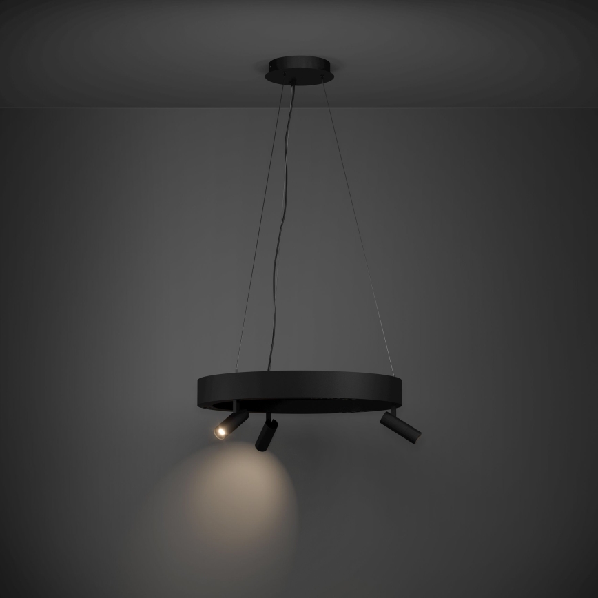 Eglo - Dimmbare LED-Hängeleuchte 3xLED/8W/230V + 3xLED/8,5W 3000K schwarz + Fernbedienung