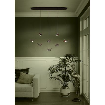 Eglo - Dimmbare LED-Hängeleuchte 8xLED/4,2W/230V 3000K schwarz