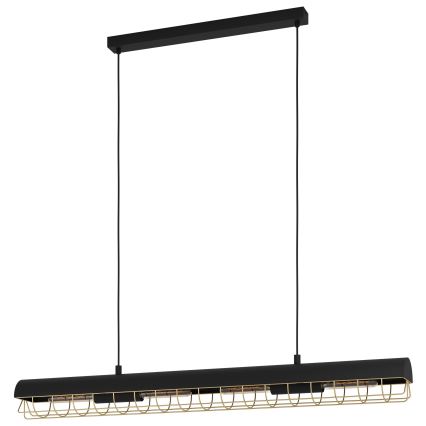 Eglo - Hängeleuchte 4xE27/40W/230V schwarz/golden