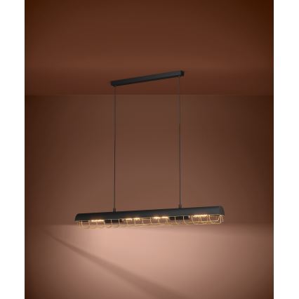 Eglo - Hängeleuchte 4xE27/40W/230V schwarz/golden