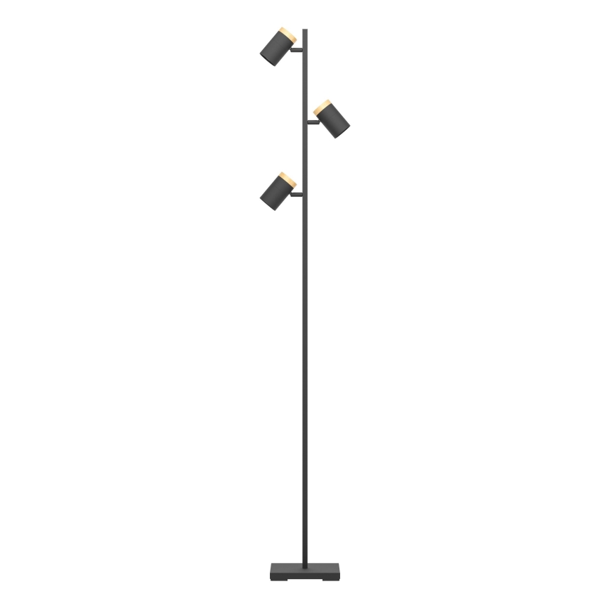 Eglo - LED-Stehleuchte 3xGU10/4,5W/230V 3000K schwarz/braun