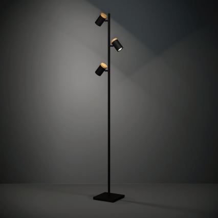 Eglo - LED-Stehleuchte 3xGU10/4,5W/230V 3000K schwarz/braun