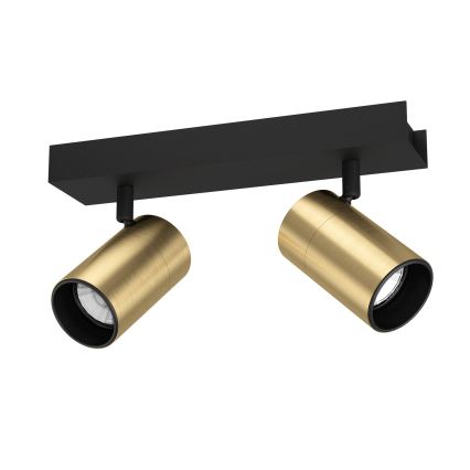 Eglo - LED-Strahler 2xGU10/4,5W/230V 3000K schwarz/golden