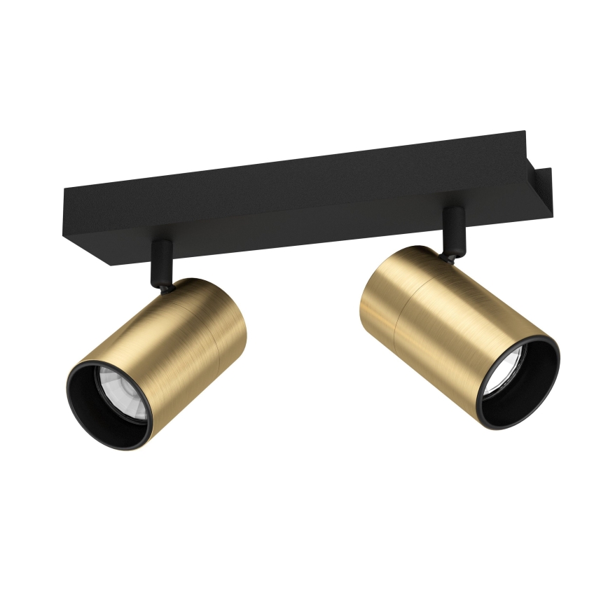 Eglo - LED-Strahler 2xGU10/4,5W/230V 3000K schwarz/golden