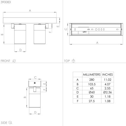 Eglo - LED-Strahler 2xGU10/4,5W/230V 3000K schwarz/golden