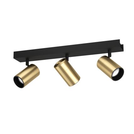 Eglo - LED-Strahler 3xGU10/4,5W/230V 3000K schwarz/golden
