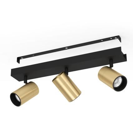 Eglo - LED-Strahler 3xGU10/4,5W/230V 3000K schwarz/golden