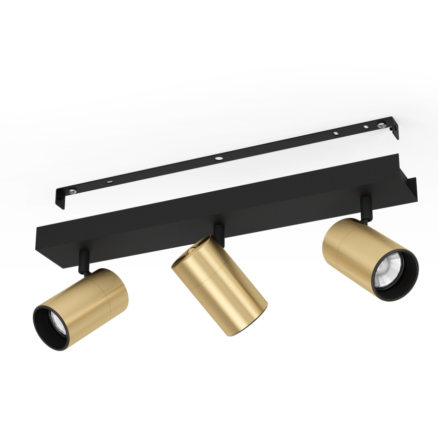 Eglo - LED-Strahler 3xGU10/4,5W/230V 3000K schwarz/golden