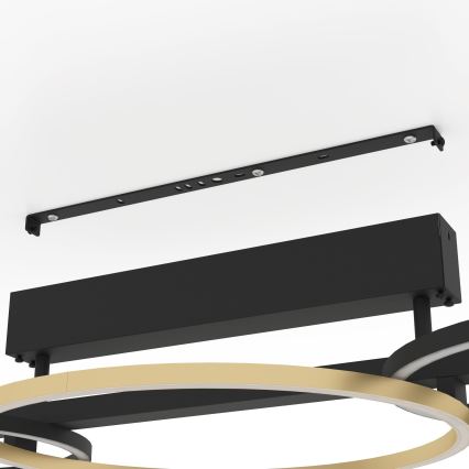 Eglo - Dimmbare LED-Anbauleuchte 2xLED/12,5W/230V + LED/15,5W 3000K schwarz