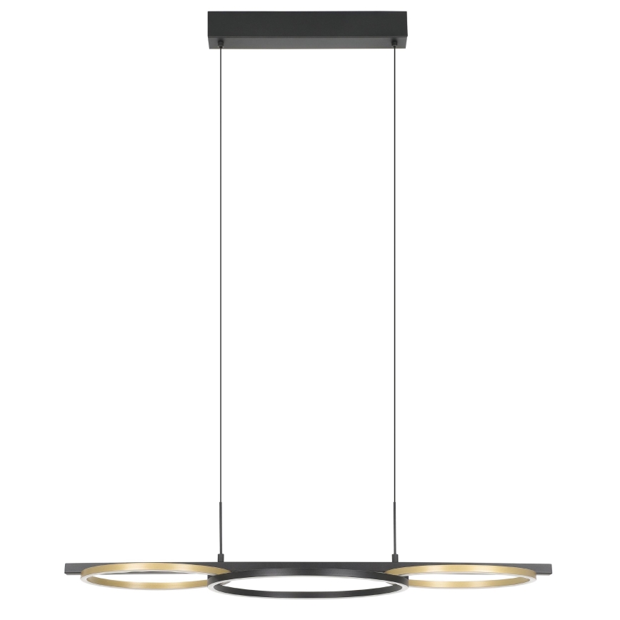 Eglo - Dimmbare LED-Hängeleuchte 2xLED/12,5W/230V + LED/15,5W 3000K schwarz