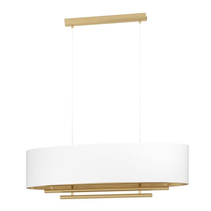 Eglo - Hängeleuchte 4xE27/40W/230V weiß/golden