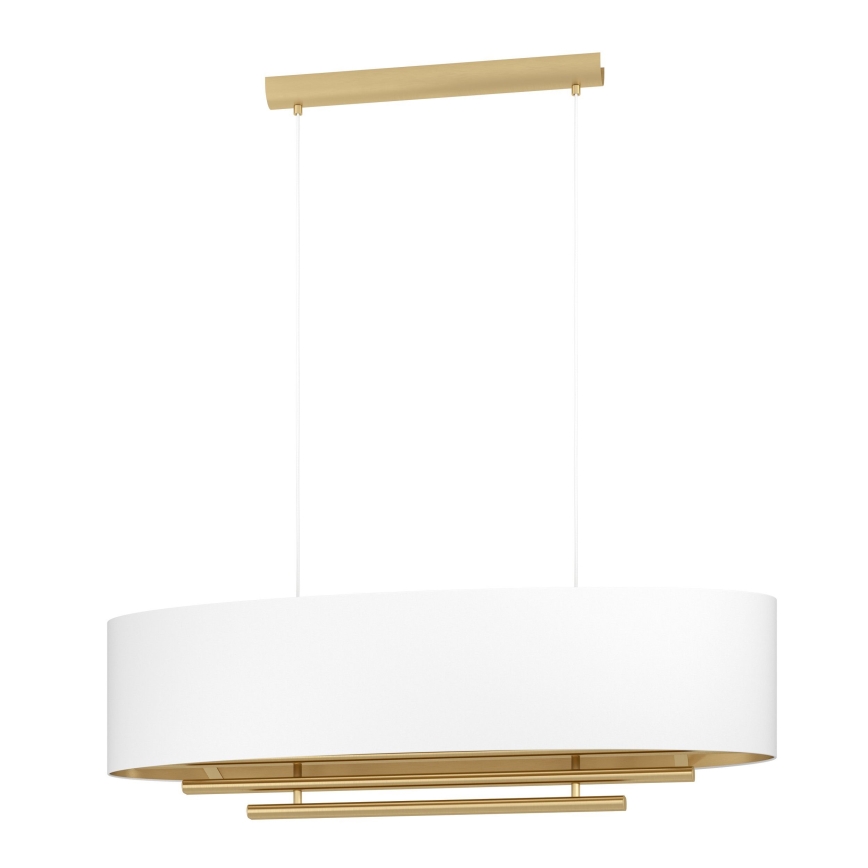 Eglo - Hängeleuchte 4xE27/40W/230V weiß/golden