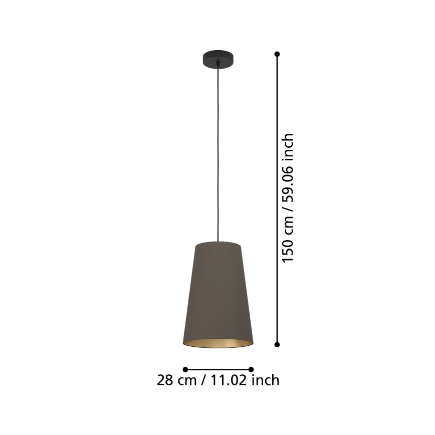 Eglo - Hängeleuchte 1xE27/40W/230V braun