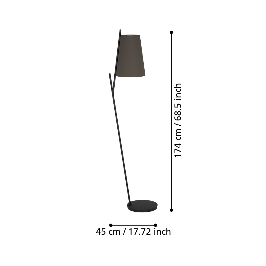Eglo - Stehleuchte 1xE27/40W/230V braun