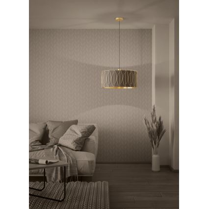 Eglo - Hängeleuchte 1xE27/40W/230V golden/braun
