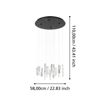 Eglo - Dimmbare LED-Hängeleuchte 6xLED/4,2W/230V 3000K klar