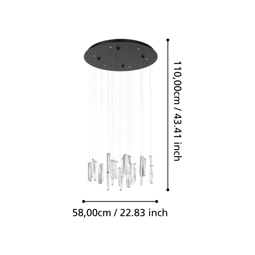 Eglo - Dimmbare LED-Hängeleuchte 6xLED/4,2W/230V 3000K klar